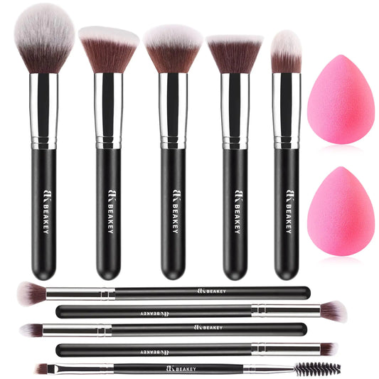 BEAKEY Makeup Brush Set Professional for Eye and Face